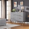 Whizmax Fluted 6-Drawer Dresser, 54" Wide Modern Chest with Deep Storage, Large Double Dresser, TV Stand, Wood Organizer for Bedroom/Living Room/Kids - 3 of 4