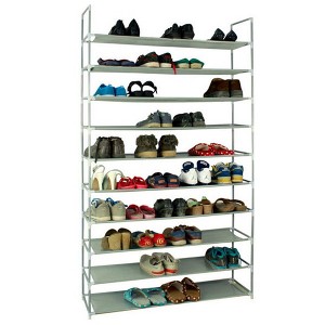 Household Portable  Capacity Shoe Mount  10 Layer Shoe Rack - 1 of 1