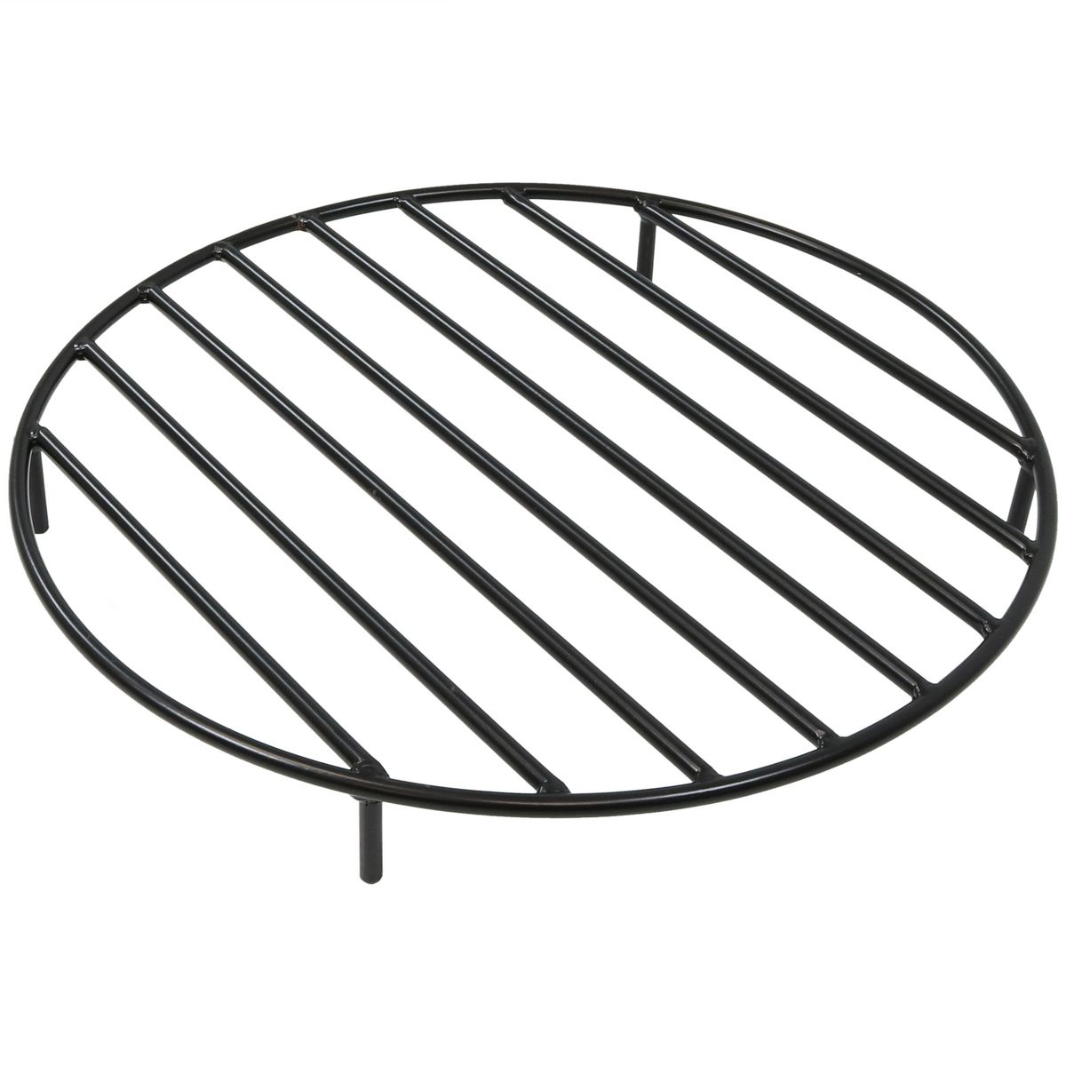 Sunnydaze Outdoor Heavy-Duty Steel with High-Temperature Finish Round Fire Pit Firewood Log Grate - Black - thumbnail 7