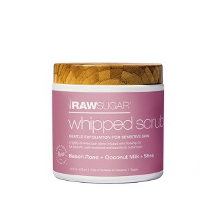 Raw Sugar Whipped Polish Sensitive Skin - Beach Rose - 15 fl oz - 1 of 4
