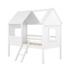 CAVINAS Twin Size Modern Low Loft Bed with Two Side Windows & Ladder,House Bed Frame for Bedroom,Kids Room - 3 of 4