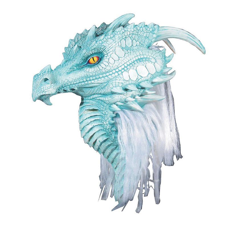 Seasonal Visions Adult Premiere Arctic Blue Dragon Costume Mask - 21.5 in. - Blue, 1 of 2