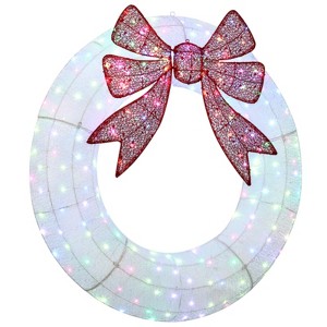 SEVOBAL Wreaths Christmas Wreath Outdoor Christmas Wreath Decoration Holiday Decor for Home Christmas Outdoor Decorations, White, 48"*48"*4" - 1 of 4