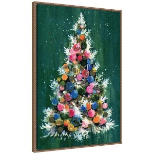 Kate & Laurel All Things Decor Sylvie Beaded Christmas Tree Framed Canvas by Corinna Buchholz of Piddix - 1 of 4