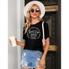 Women's Summer Short Sleeve T-Shirt Casual Round Neck Funny Letter Print Graphic Tee Shirts - 4 of 4