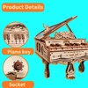 SEVOBAL Building Sets, Playable Piano 3D Wooden Music Box Puzzle DIY Craft Model, Multicolor, 11.42"*5.91"*1.18" - 3 of 4