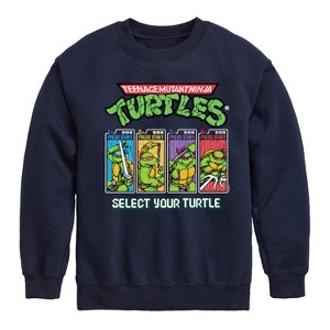 Boys' - Teenage Mutant Ninja Turtles - Select Your Turtle Video Game Graphic Long Sleeve Fleece Sweatshirt - 1 of 4