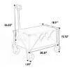 YONWAY Folding Wagon Cart with All Terrain Wheels and Adjustable Handle,Outdoor Utility Wagon for Camping Shopping Sports Fishing - 3 of 4