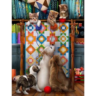 Sunsout Kitty High Jinx 300 pc Jigsaw Puzzle 28974