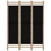 vidaXL Folding 3-Panel Room Divider 47.2" Bamboo and Canvas - 4 of 4