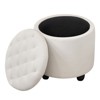 PAGED Modern Button Tufted Storage Ottoman Small Upholstered Foot Stool with Removable Lid for Family Room, Living Room - 4 of 4