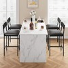 Garvee 4-Piece Bar Stool Set - 25.5" Upholstered Counter Height Stools w/Back & Footrest, For Counter Bar, Island, Easy Assembly - 3 of 4