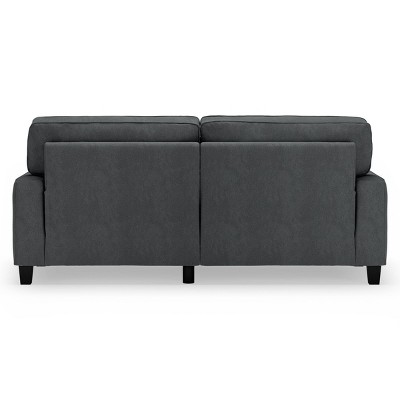 Charcoal Linen 39.5" Reclining Chair with Removable Cushions