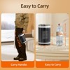 1500W Portable Ceramic Space Heater with Adjustable Thermostat, Tip-Over & Overheat Protection, Quiet Indoor Use, Small Room/Office Heater. - 3 of 4