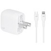 Monoprice iPhone Pro Charging Bundle - MFi Certified 1.2m (4ft) Rapid Charge Cable and 20W 1-port PD GaN Technology Charger White for iPhone - 2 of 4