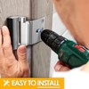 DOMETOUR Home Security Door Reinforcement Lock, Childproof Metal Latch, Withstand 800lbs Strength, for Inward Swinging Front Doors - 3 of 4