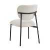 Upholstered Dining Chairs With Metal Legs (Set of 2),Beige - 3 of 4