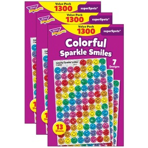 TREND Colorful Sparkle Smiles superSpots® Value Pack, 1300 Per Pack, 3 Packs - 1 of 3