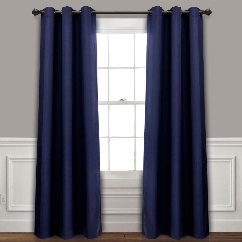 Set of 2 Absolute Blackout Window Curtain Panels - Lush Décor, 1 of 12