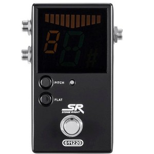 Monoprice Chromatic Pedal Tuner - Black With Normal & Bypass Outputs, Easy to Tune Your Bass and Guitars - Stage Right Series - 1 of 4