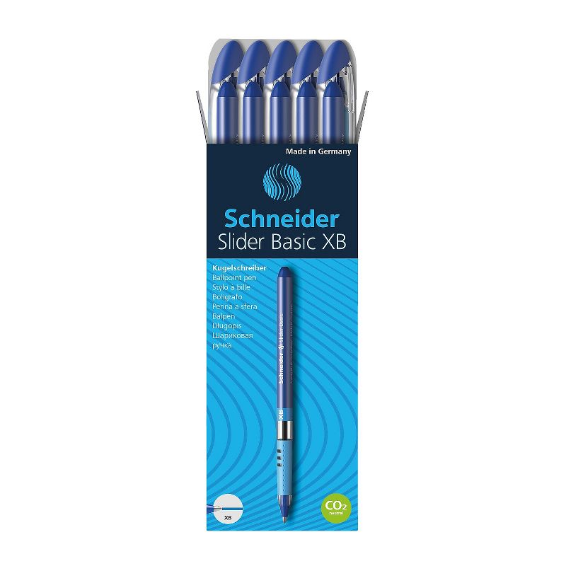 Schneider Slider Basic XB (Extra Broad) Ballpoint Pen Box of 10 Pens Blue (151203), 5 of 8