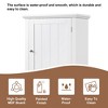 MAYEERTY Tall Bathroom Cabinet Freestanding Storage Drawer Adjustable Shelf MDF Painted White - 4 of 4