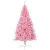 vidaXL 7 ft Pink Artificial Half Christmas Tree with Stand - Modern PVC Xmas Tree for Indoor Decoration - 3 of 4