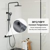 CASAINC 3-Spray Patterns 9 Inches Thermostatic Rain Shower Faucet Wall Mount Dual Shower Heads with Spot Resist - 3 of 4