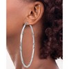 Black Bow Jewelry 3mm, Sterling Silver, Twisted Round Hoop Earrings, 80mm Dia.(3 1/8 In) - 3 of 4