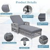 ELJGET Outdoor Patio Chaise Lounge with Cushions, Poolside Armrests Chaise Lounge - 4 of 4