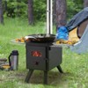 VEVOR Wood Stove, 86 inch, Alloy Steel Camping Tent Stove,Burning Stove with Chimney Pipes & Gloves, 1400in³Firebox Hot Tent Stove with 8 Pipes,Black - 2 of 4