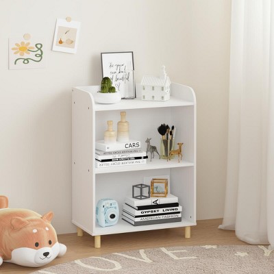 KTMBDW Kids Bookcase, Children's Book Display, Bookshelf Toy Storage Cabinet Organizer for Children's Room, Playroom, Nursery, White