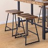 Steve Silver Co. 24" Set of 2 Landon Counter Height Barstool Honey: Iron Base, Unupholstered - 2 of 4