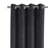 Monarch Specialties Curtain Panel 2Pcs Set  Room Darkening Grommet Living Room Bedroom Kitchen Velvet Polyester Grey Contemporary Modern - 3 of 4