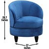 Sophia - Swivel Chair Velvet - Blue - 3 of 4