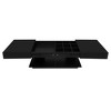 Ridstar Extendable Rectangle Coffee Table with Multiple Storage Compartments For Living Room-Black - 4 of 4