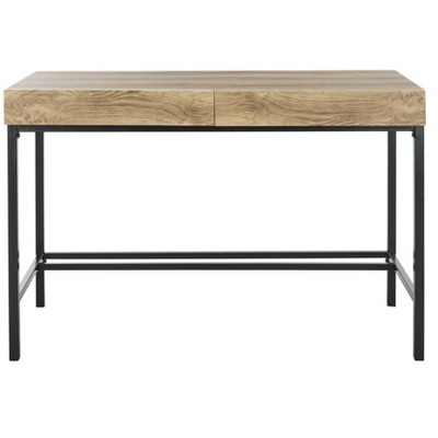 Patrick 2 Drawer Desk - DSK2207 - Brown/Black - Safavieh