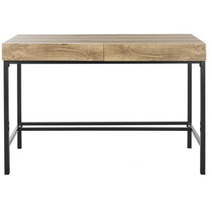 Patrick 2 Drawer Desk - DSK2207 - Brown/Black - Safavieh - 1 of 4