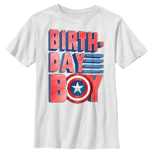 Boy's Marvel Birthday Boy Captain T-Shirt - 1 of 4