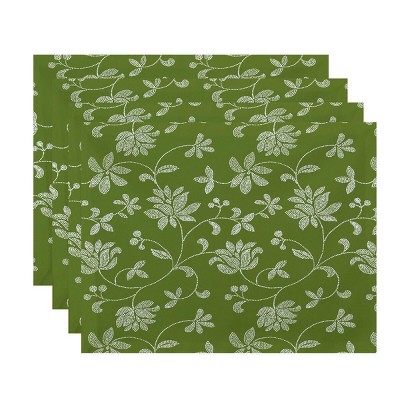 4pk Placemats Amber Green - e by design