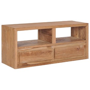 vidaXL TV Stand 35.4 in.x11.8 in.x15.7 in. Solid Wood Teak - 1 of 4