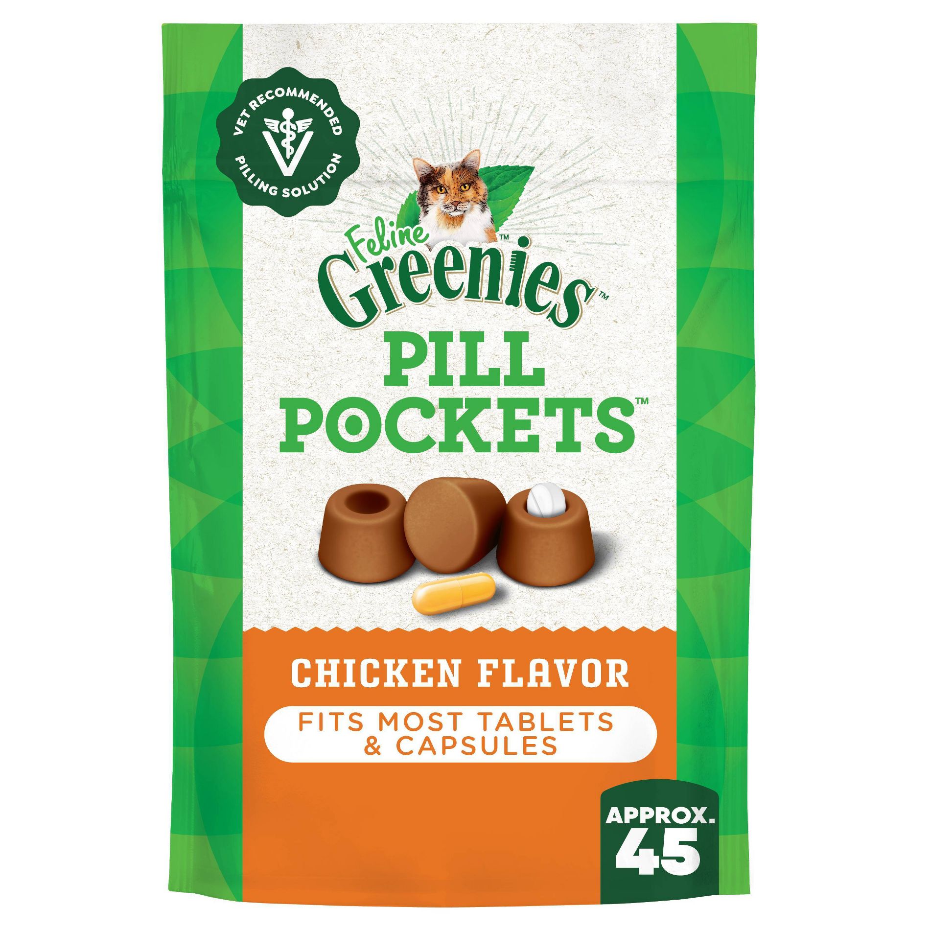 Greenies Feline Pill Pockets Chicken Flavor Cat Treats
