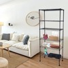 FONTOI Storage Racks, 6-Tier Shelving Unit with Wheels and Hanging Hooks, Wire Storage Organizers for Garage Kitchen, Sliver, 29.92"*69.69"*13.98" - 2 of 4