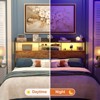 Aheaplus Storage Headboard with Led Lights & Charging Station - 4 of 4