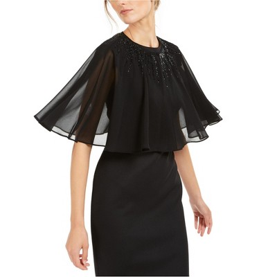 Calvin Klein Womens Chiffon Cape Jacket