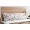 Sweet Jojo Designs Girl Body Pillow Cover (Pillow Not Included) 54in.x20in. Watercolor Floral Pink and Grey - 3 of 4