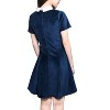 Allegra K Women's Contrast Doll Collar Short Sleeves Mini Flare Dress - 2 of 4