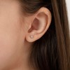 Girl's Bezel Cubic Zirconia 14k Gold Earrings - In Season Jewelry - 3 of 4
