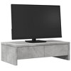 Aghana Digitals Concrete Grey Engineered Wood Monitor Stand with 2 Drawers - 19.7x10.6x5.9", 55.1lb - 3 of 4