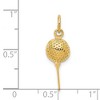 Black Bow Jewelry 14k Yellow Gold Golf Ball on Tee Charm, 7mm - 3 of 4